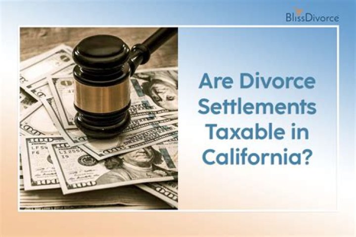 Are divorce settlements tax free?