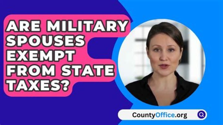 Are military spouses exempt from federal taxes?