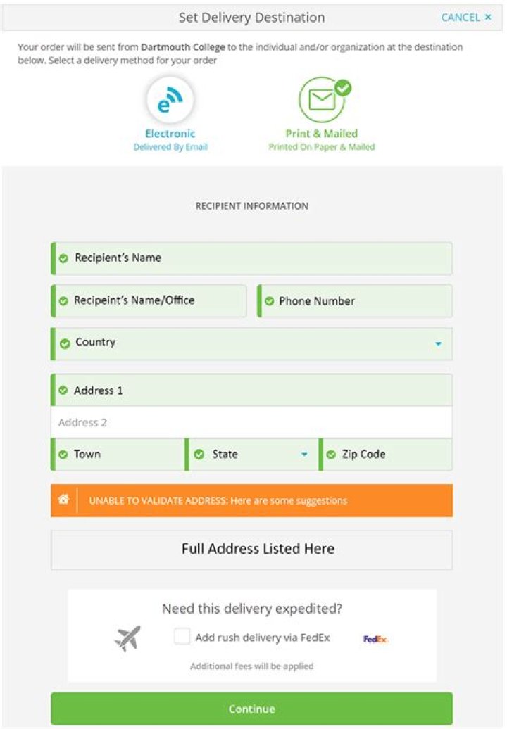 Are official transcripts mailed?