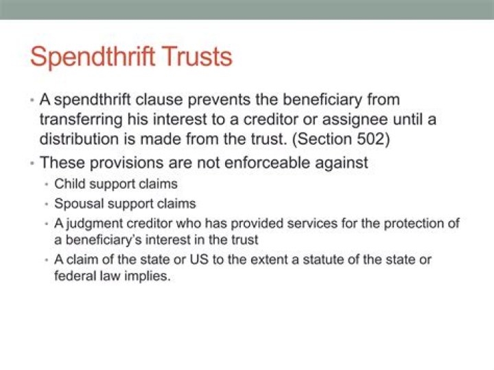 Are spendthrift trusts valid in all states?
