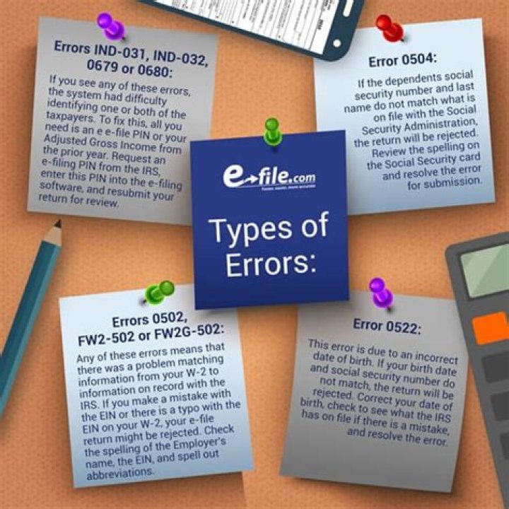 Are there rejection codes for efile tax returns?