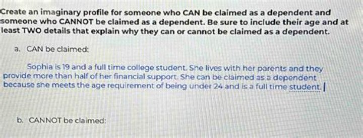 Can a 20 year old college student be claimed as a dependent?