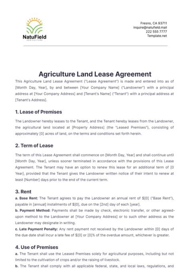 Can a company take agricultural land on lease?