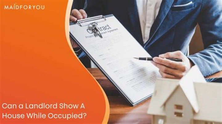 Can a landlord show a house while occupied in Maryland?