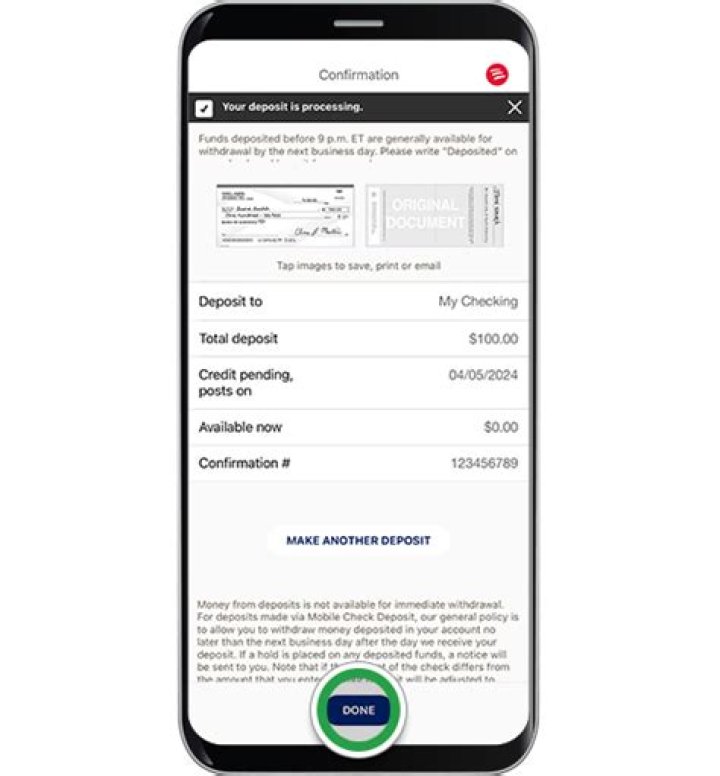 Can a refund be deposited into another account?