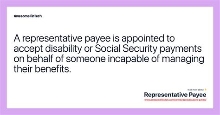 Can a representative payee be disabled?