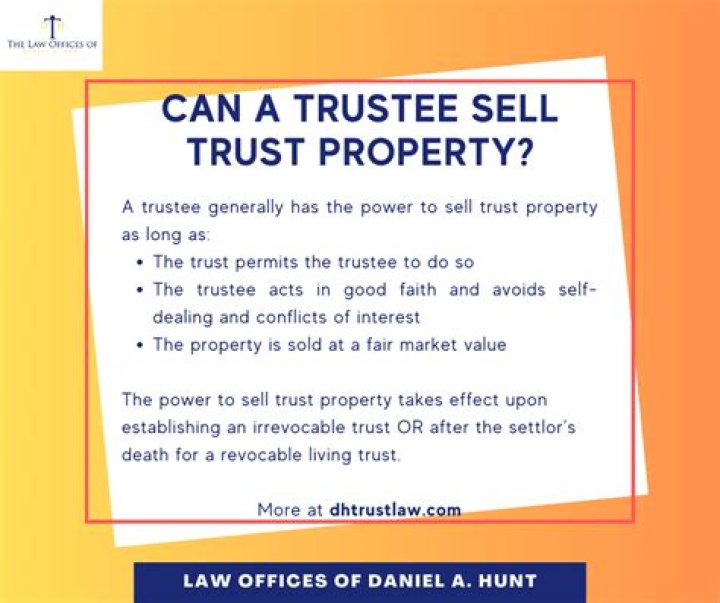 Can a trustee force a sale of property?