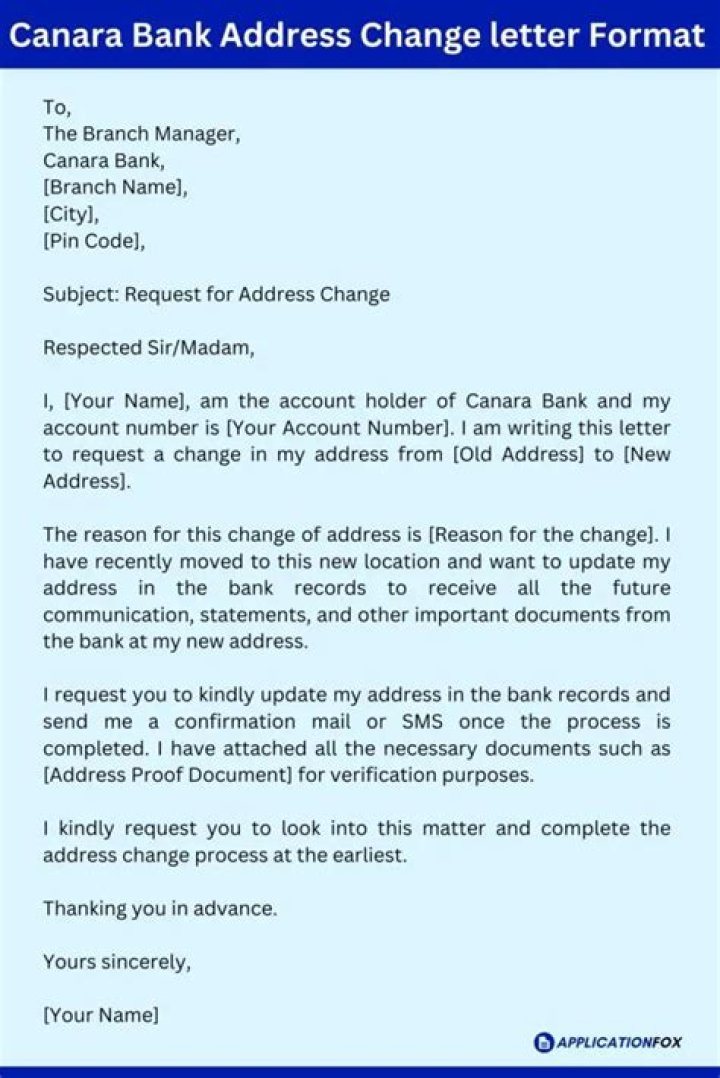 Can bank address be changed online?