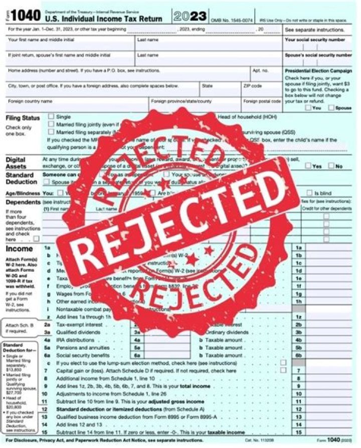 Can I cancel a rejected tax return?