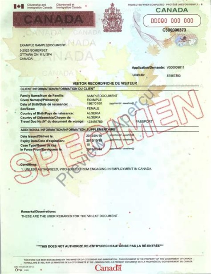 Can I leave and re enter Canada on a visitor record?