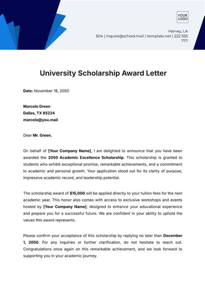 Can scholarship be considered as award?