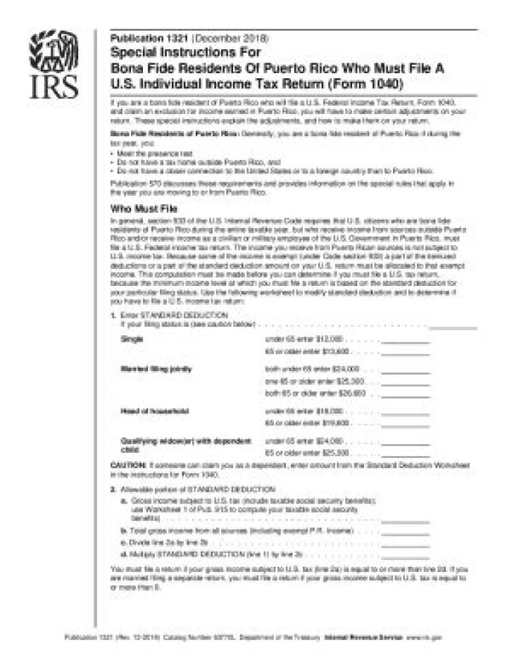 Do residents of Puerto Rico file US tax returns?