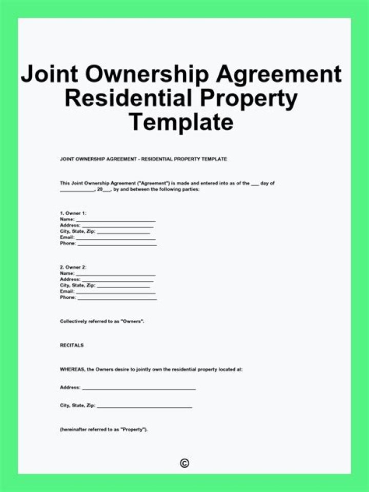 Do you have to be a joint owner of a property?