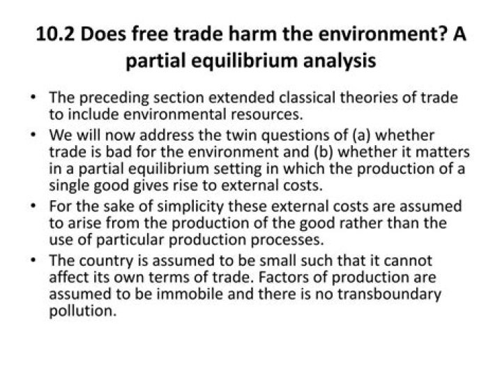 Does free trade harm the environment?