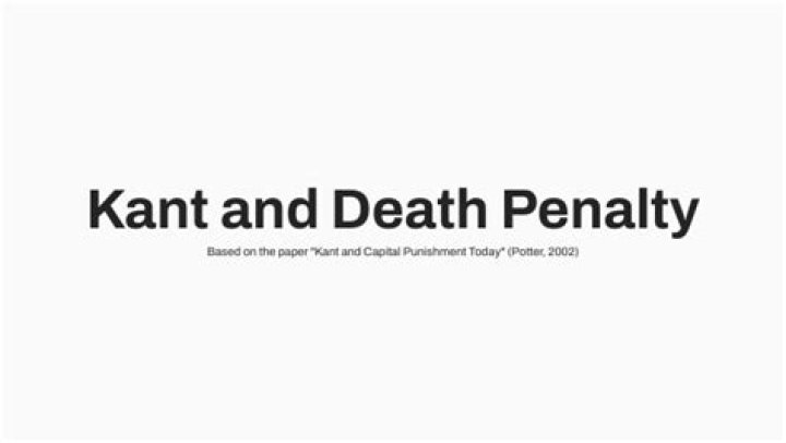 Does Kant agree with death penalty?