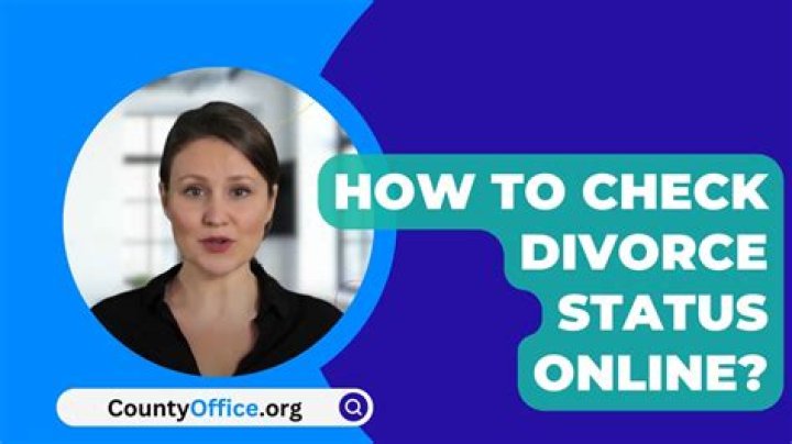 How can I check my divorce status in USA?