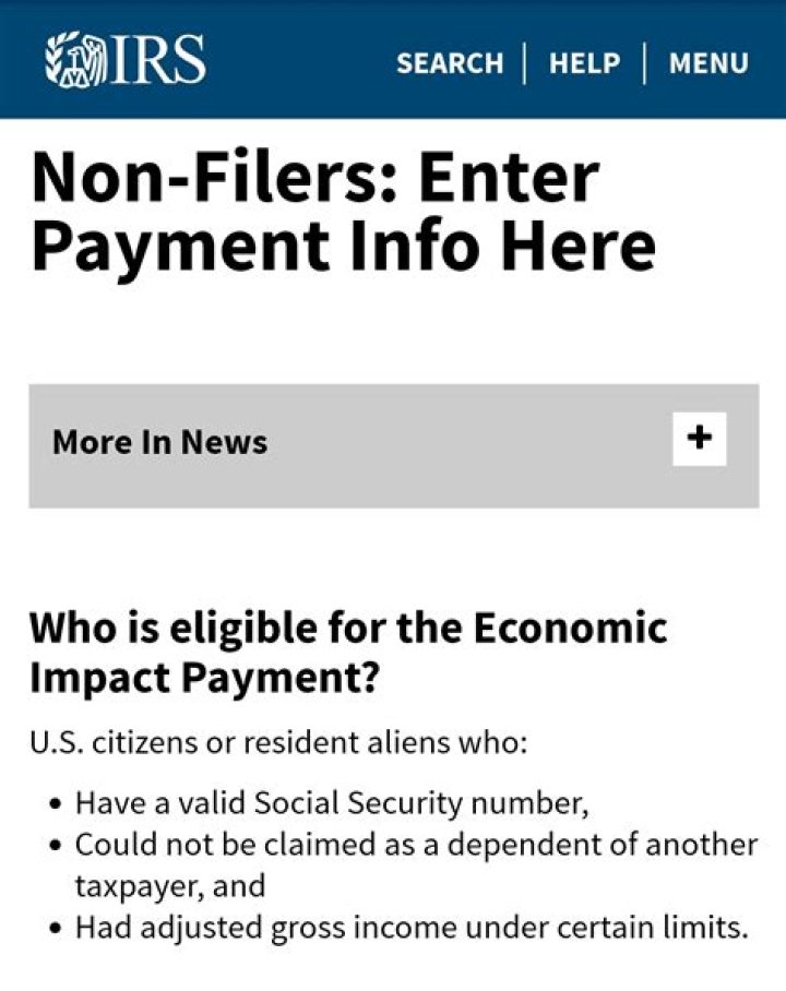 How do I check my non-filers stimulus?