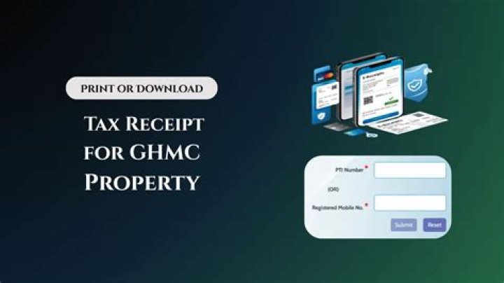 How do I download property tax receipt from Ghmc?