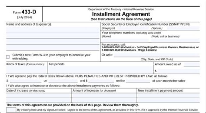 How do I file IRS Form 433-D?
