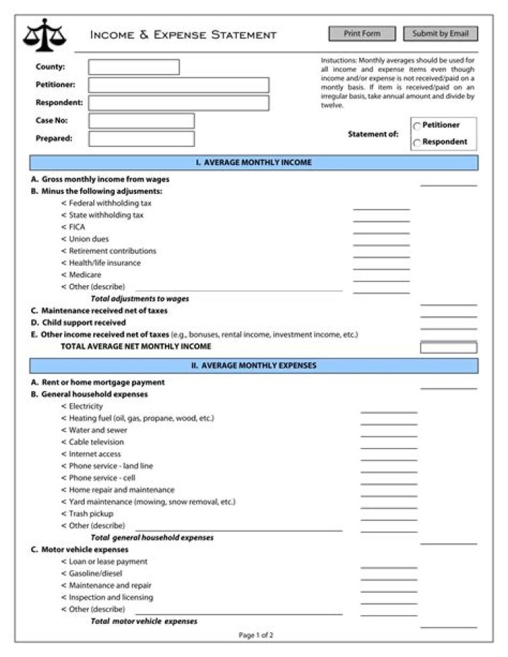 How do I fill out Income and expense declaration?
