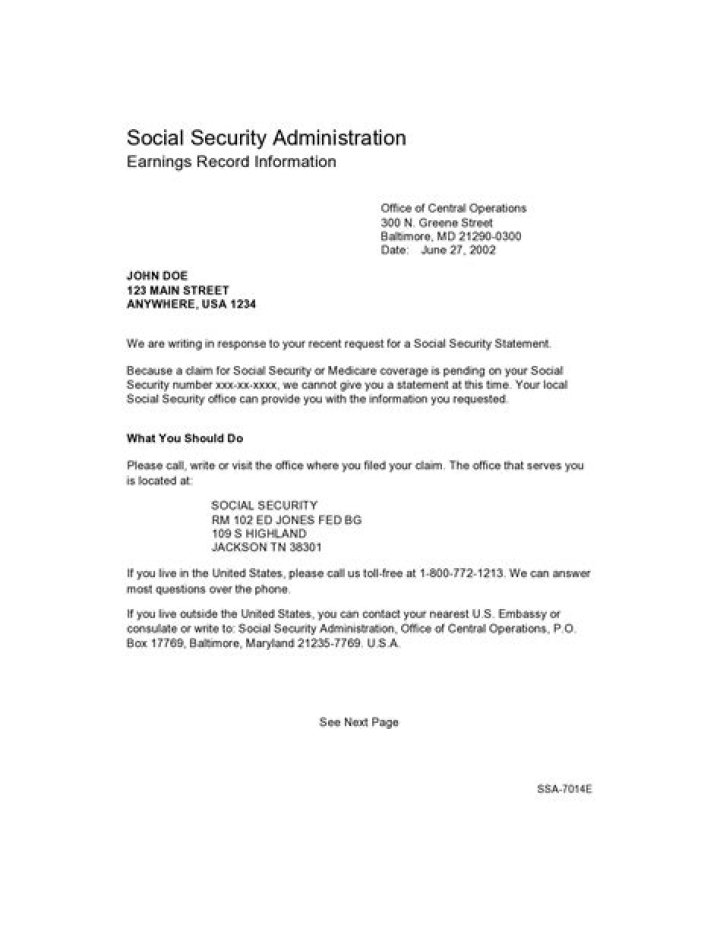 How do I find an address for Social Security?