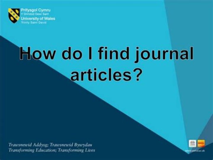 How do I find journal articles?