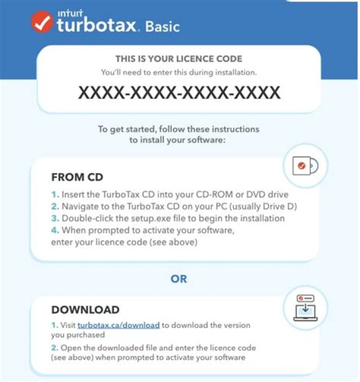 How do I find my TurboTax license code?
