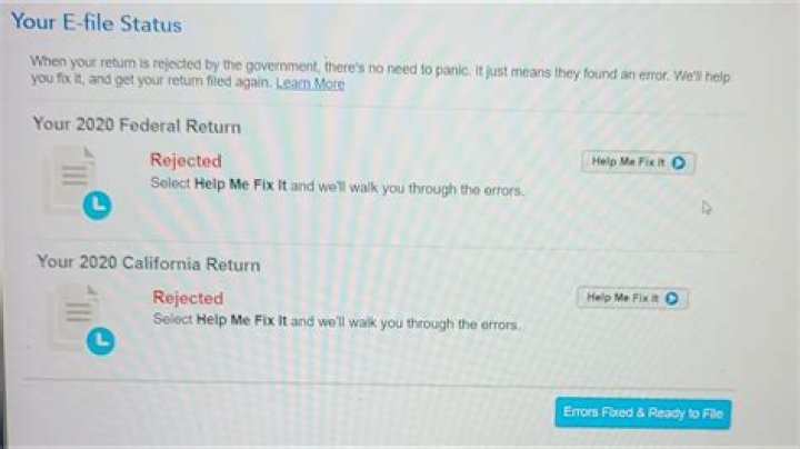 How do I fix my rejected taxes?