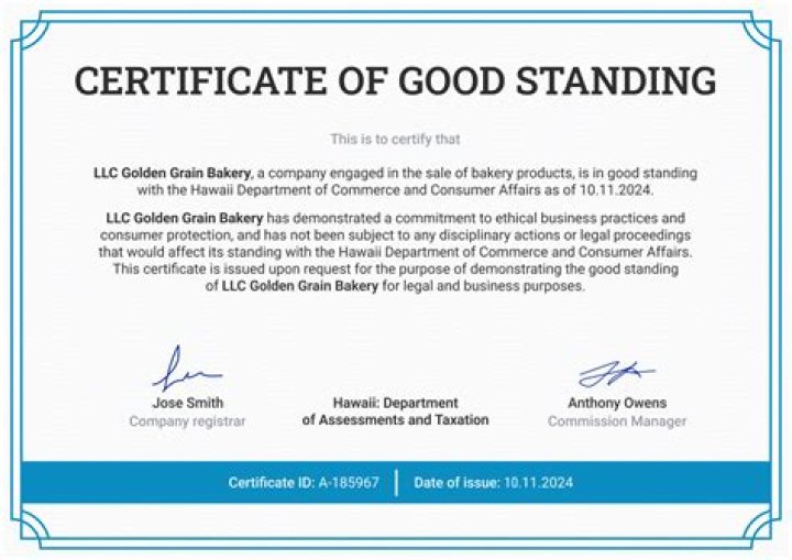 How do I get a certificate of Good Standing from the IRS?