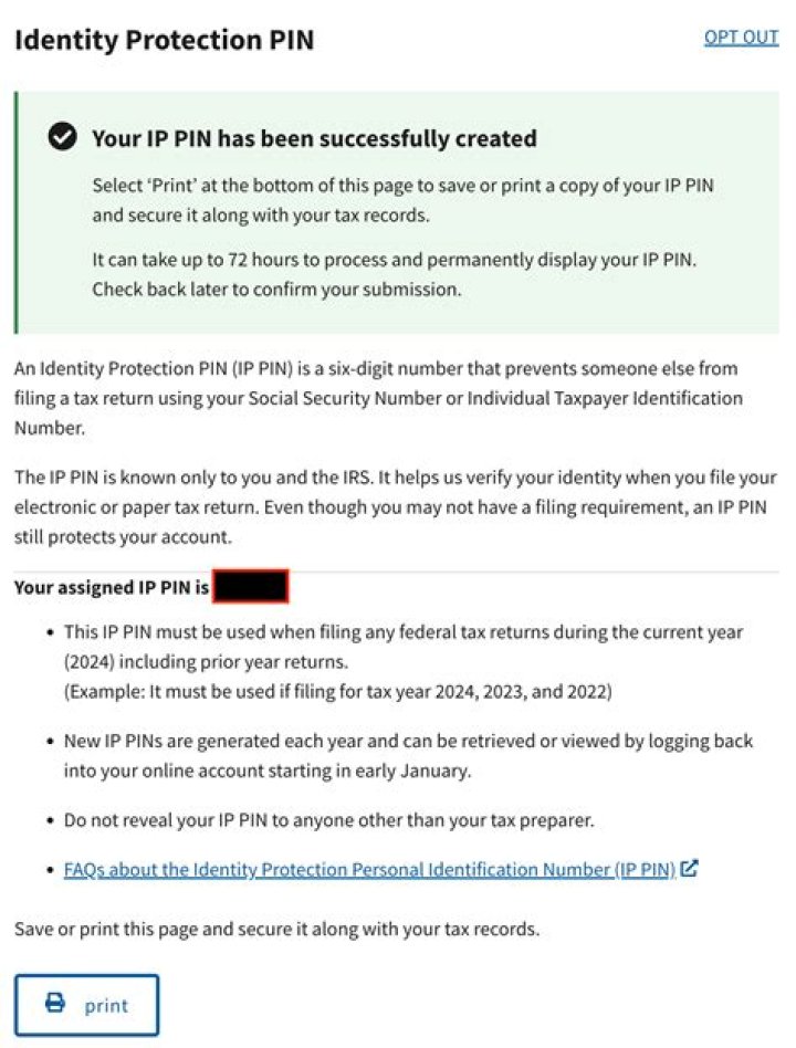 How do I get my identity protection personal identification number?