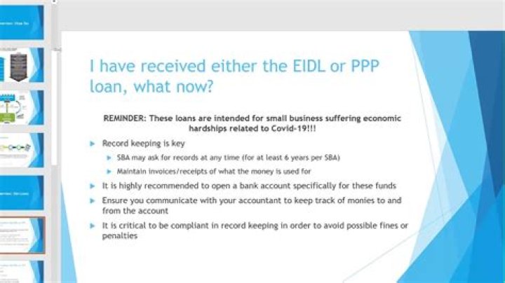 How do I record Eidl advance?
