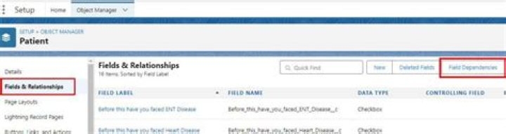 How do I retrieve field dependencies in Salesforce?
