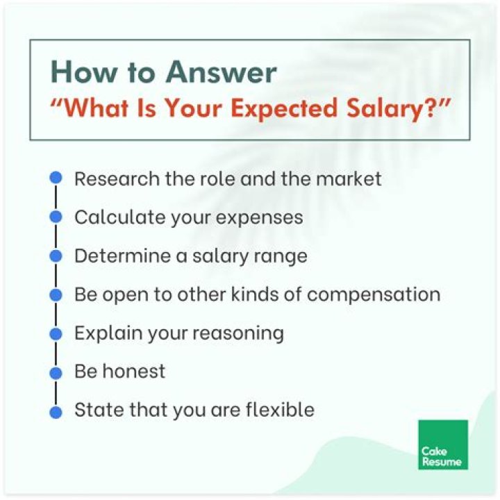 How do you answer what you want to be paid?