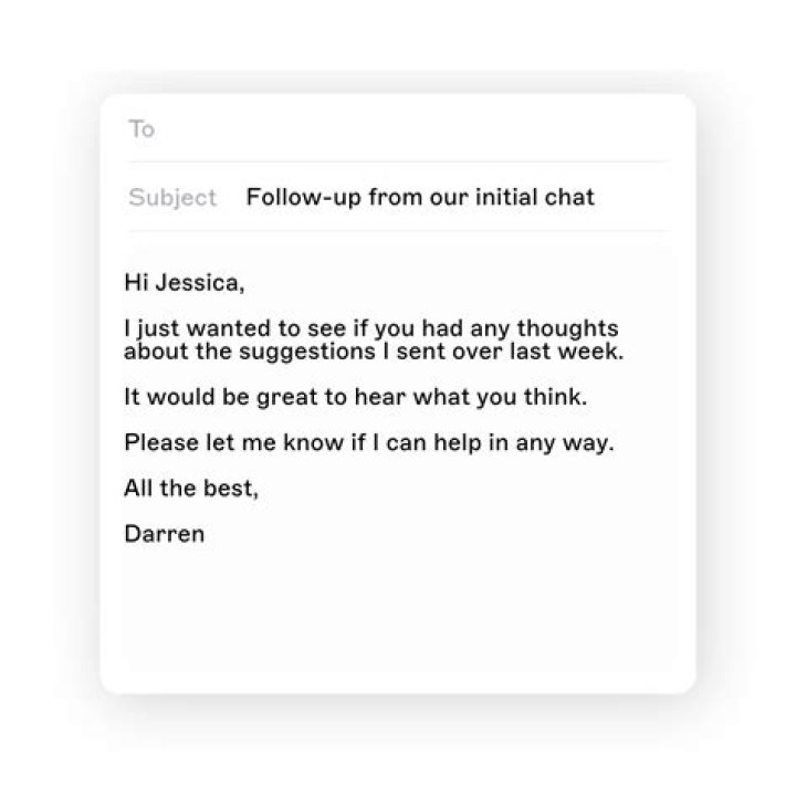 How do you ask for a follow up message?