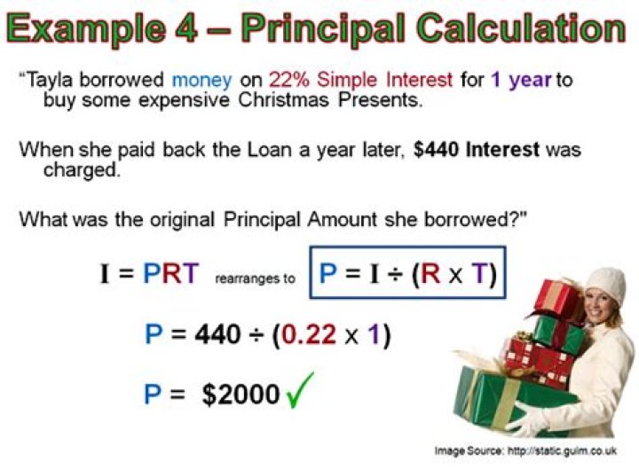 How do you calculate principal when interest is known?