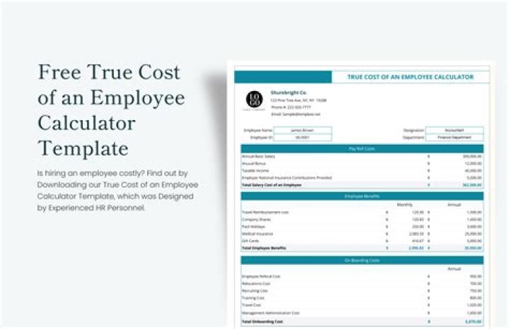 How do you calculate the cost of an employee?