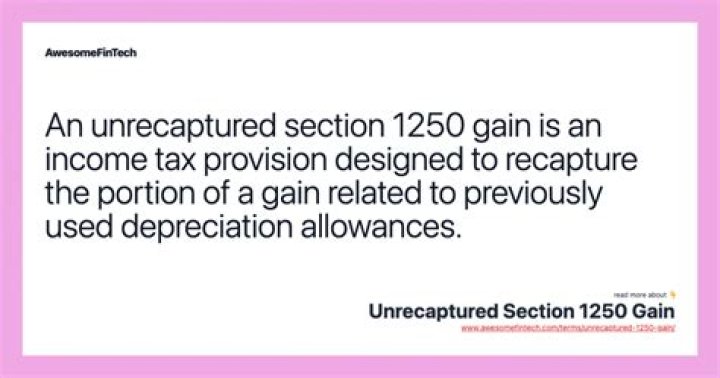 How do you calculate Unrecaptured Section 1250 Gain?