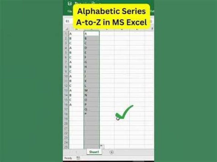 How do you fill a to z in Excel?