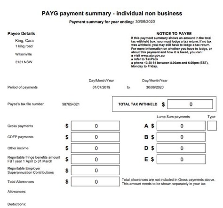 How do you get a copy of your PAYG summary?