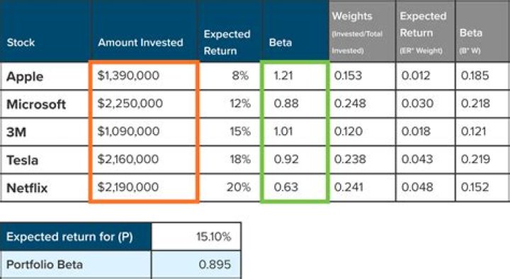 How do you interpret a portfolio beta?
