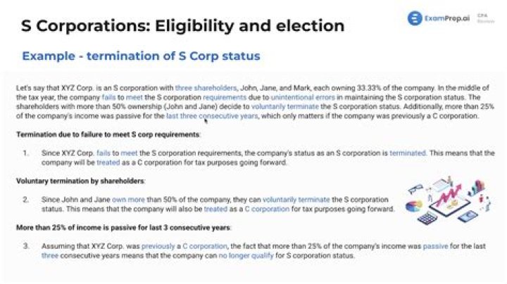 How do you maintain S corporation status?