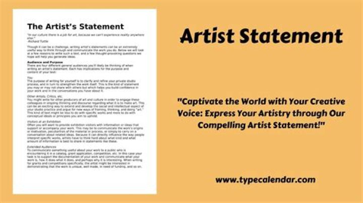 How do you write a small artist statement?