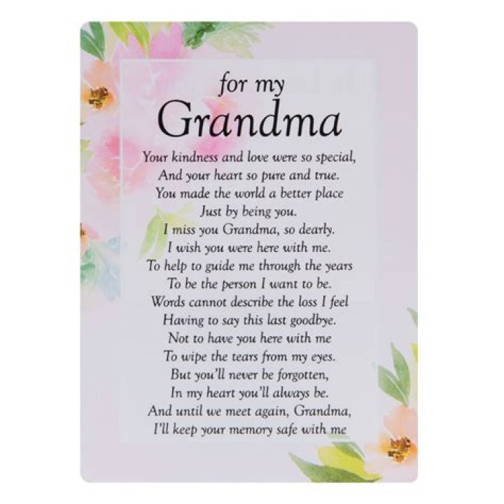 How do you write a tribute to your late grandmother?