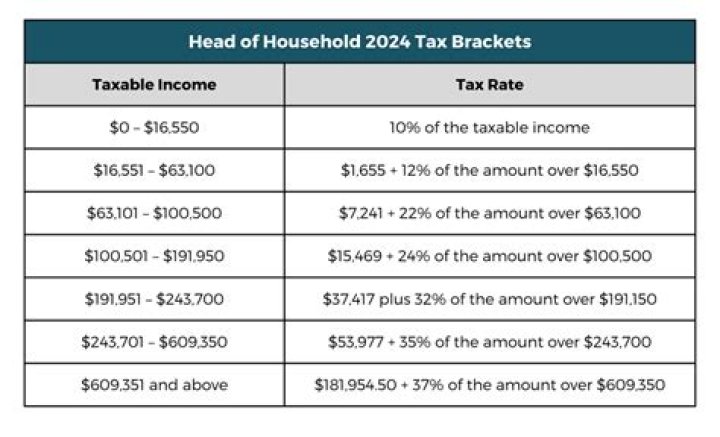 How much does head of household get back in taxes 2019?
