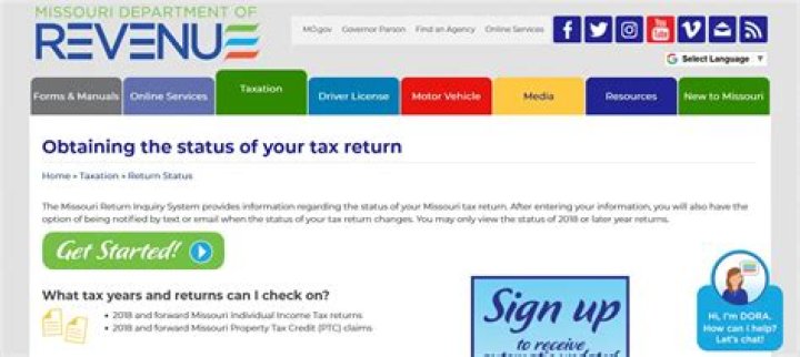 How to check the status of your Missouri tax return?