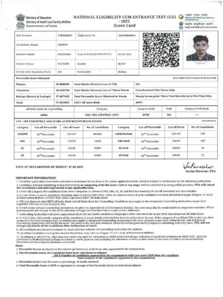 Is 2018 NEET score valid for 3 years?