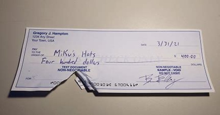Is a check still good if it ripped in half?