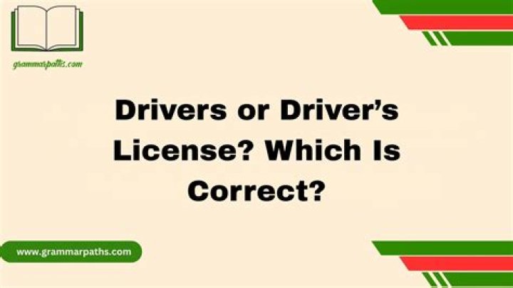 Is Driver License grammatically correct?