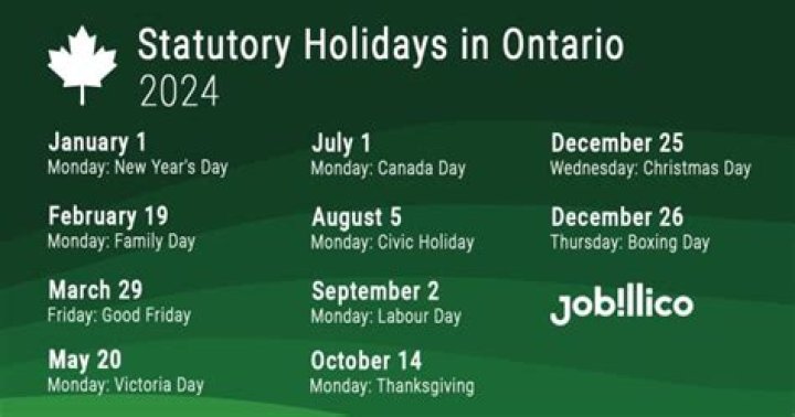 Is January 1st a stat holiday in Canada?