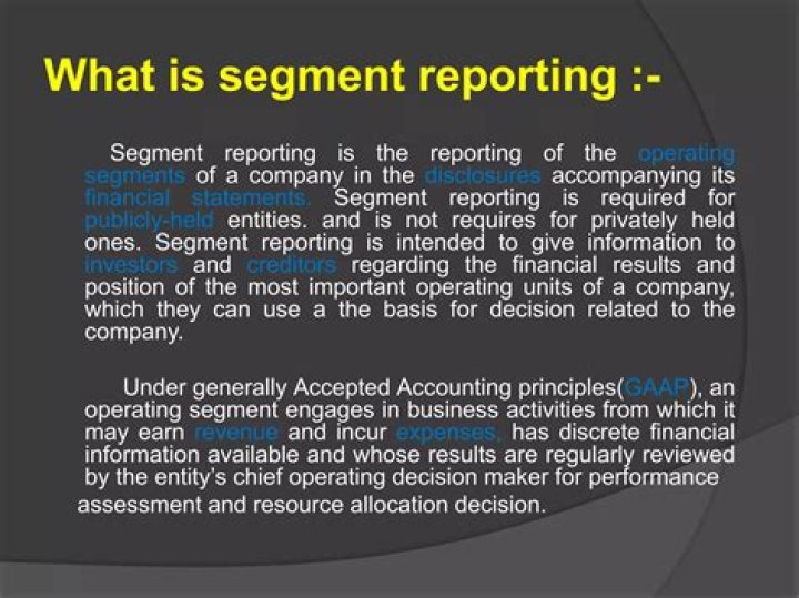 Is segment reporting required?
